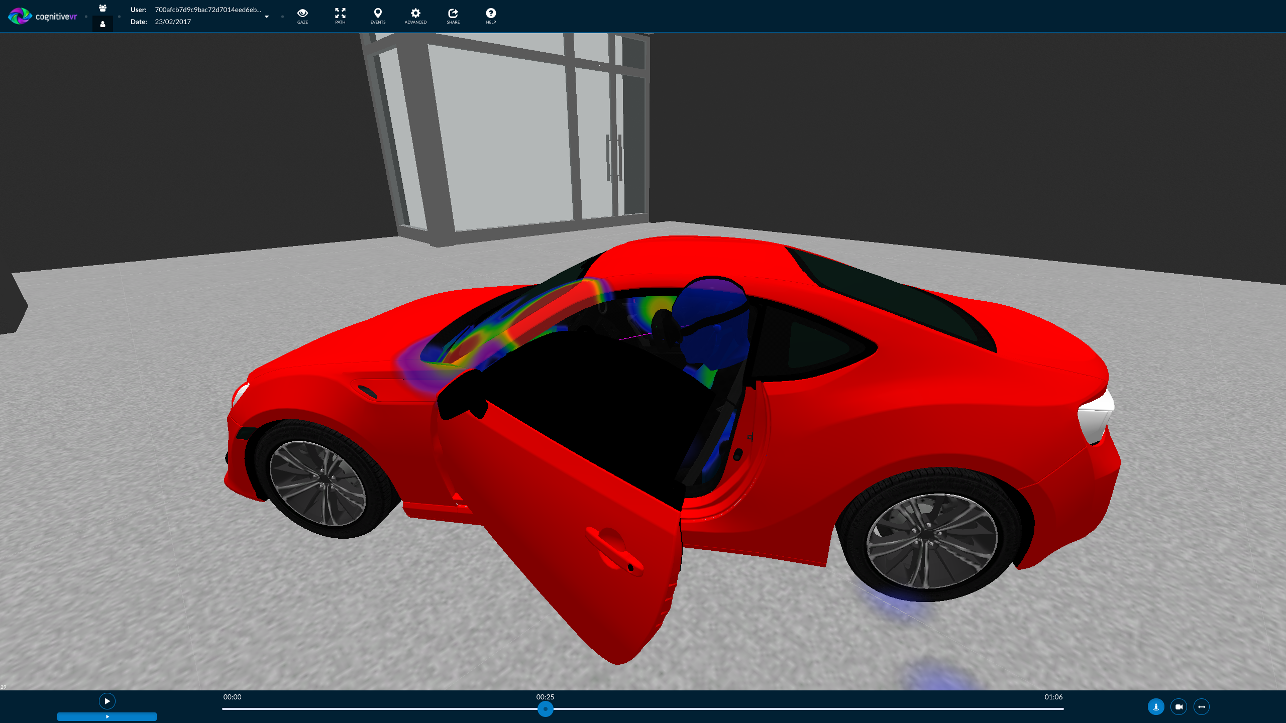 Cognitive3D SceneExplorer for Vehicle Research