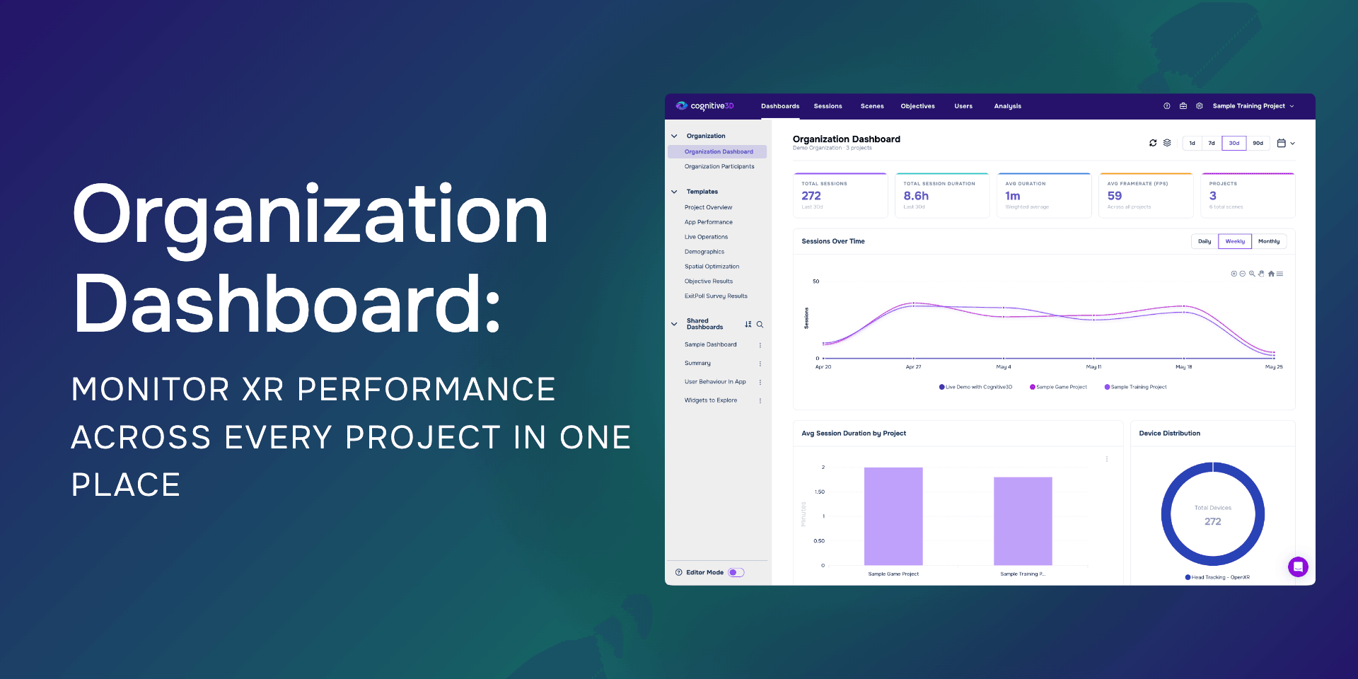 Organization Dashboard: Monitor XR Performance Across Every Project in One Place