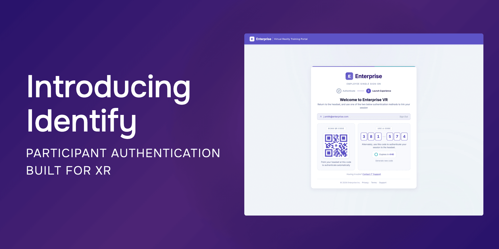 Introducing Identify: Participant Authentication Built for XR