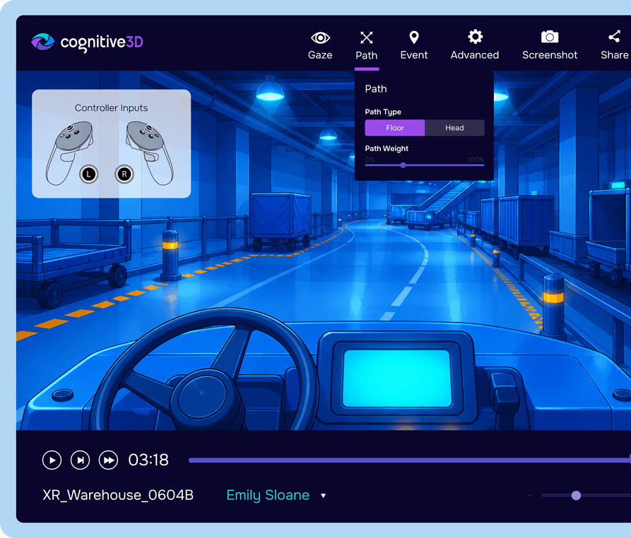 Review Session in 3D and Sync Metrics with Playback