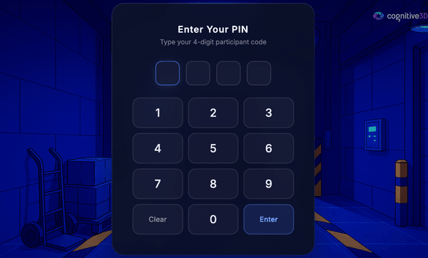 In-VR numeric keypad for PIN entry