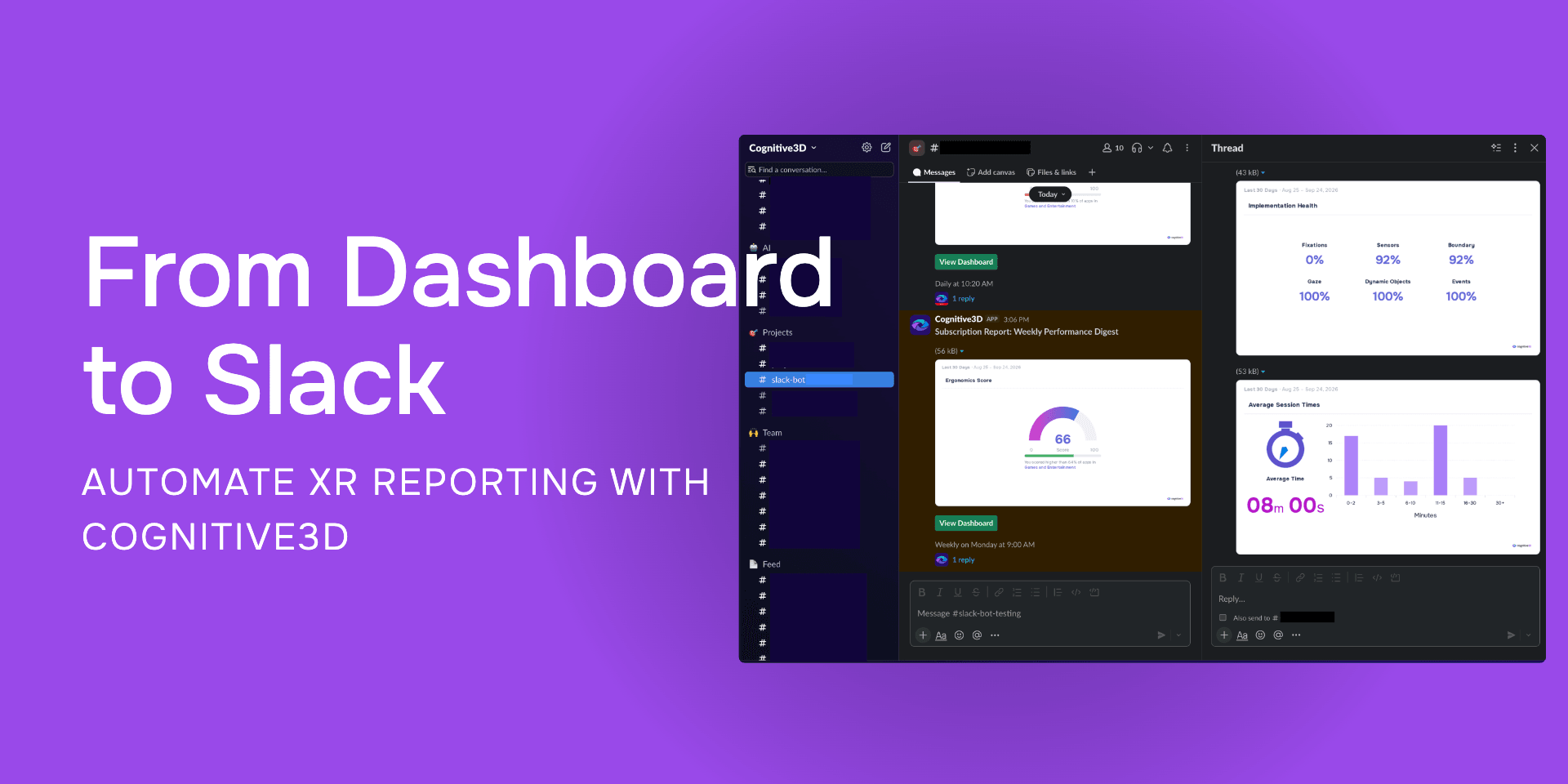 From Dashboard to Slack: Automate XR Reporting with Cognitive3D