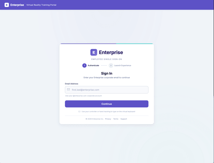 Branded enterprise SSO sign-in portal