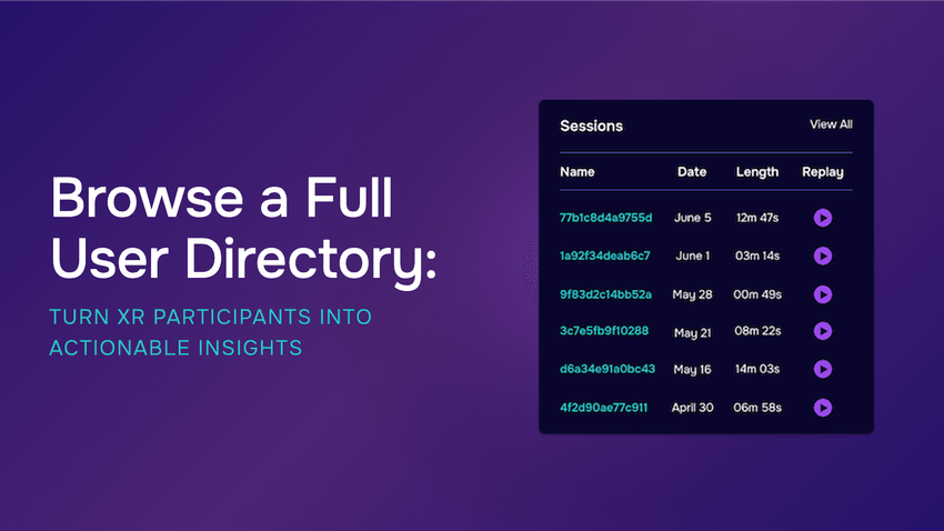 Browse a Full User Directory: Turn XR Participants Into Actionable Insight